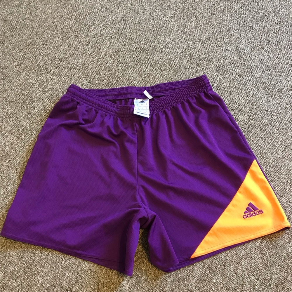 Adidas Purple and Orange Athletic Shorts